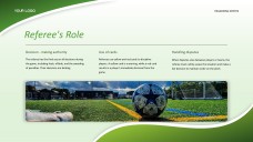 緑のグラデーション熱狂的なサッカーPPTテンプレート