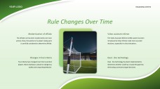 緑のグラデーション熱狂的なサッカーPPTテンプレート