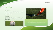 緑のグラデーション熱狂的なサッカーPPTテンプレート