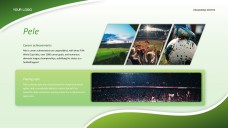 緑のグラデーション熱狂的なサッカーPPTテンプレート