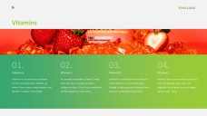 新鮮で健康的なライムグリーンのスポーツ栄養PPTテンプレート