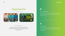 新鮮で健康的なライムグリーンのスポーツ栄養PPTテンプレート