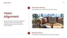 Red Business Style Morning Meeting Google Slides Theme