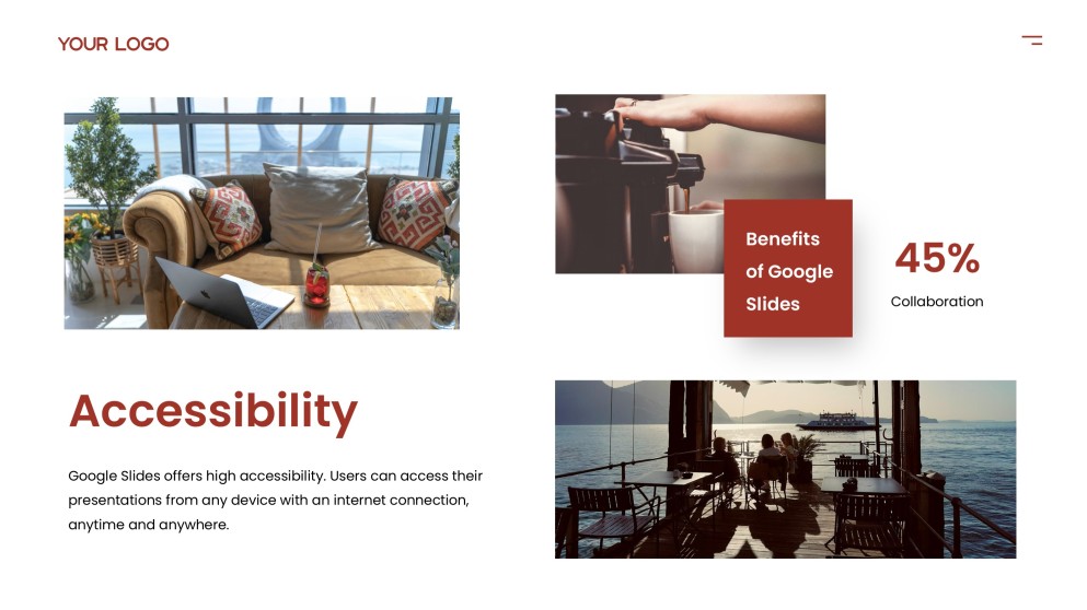 Red Business Style Morning Meeting Google Slides Theme