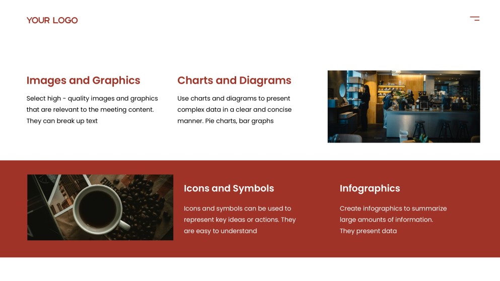 Red Business Style Morning Meeting Google Slides Theme