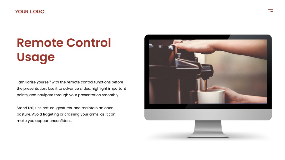 Red Business Style Morning Meeting Google Slides Theme