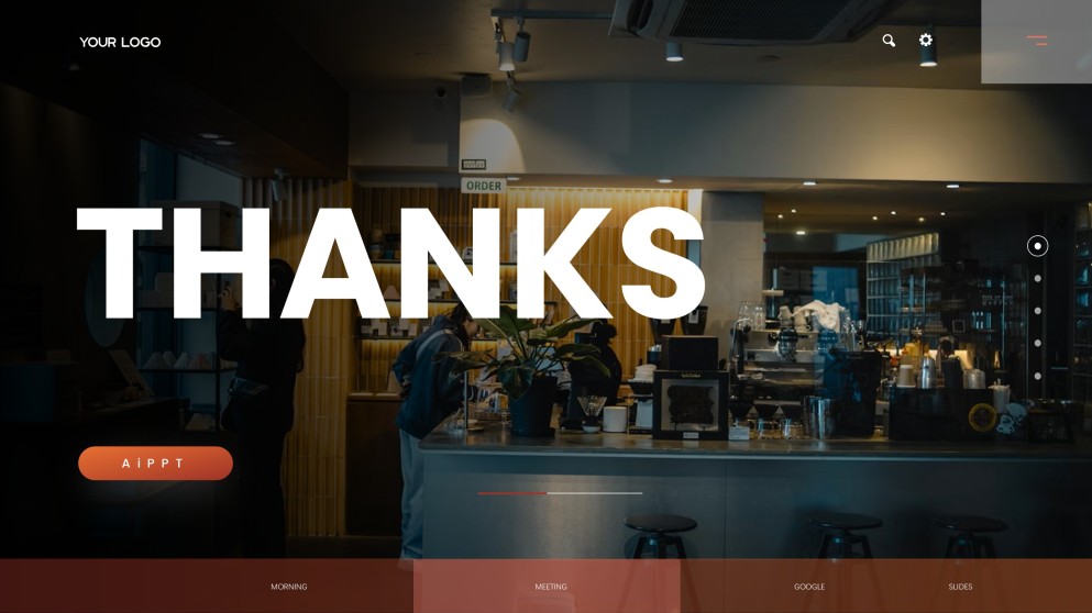 Red Business Style Morning Meeting Google Slides Theme