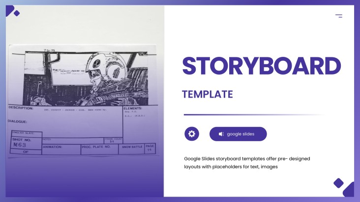 Purple Animated and Structured Storyboard Template for Google Slides