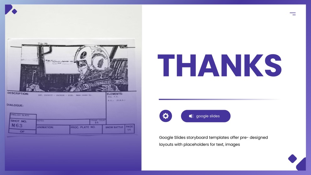 Purple Animated and Structured Storyboard Template for Google Slides