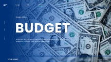Blue Simple Google Slides Budget Template