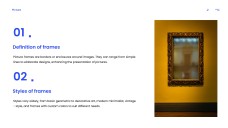 Blue Minimalist Picture Frame PowerPoint Template