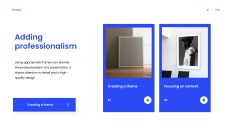 Blue Minimalist Picture Frame PowerPoint Template