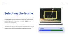 Blue Minimalist Picture Frame PowerPoint Template