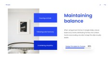 Blue Minimalist Picture Frame PowerPoint Template