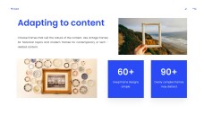 Blue Minimalist Picture Frame PowerPoint Template