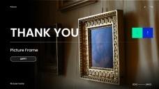 Blue Minimalist Picture Frame PowerPoint Template