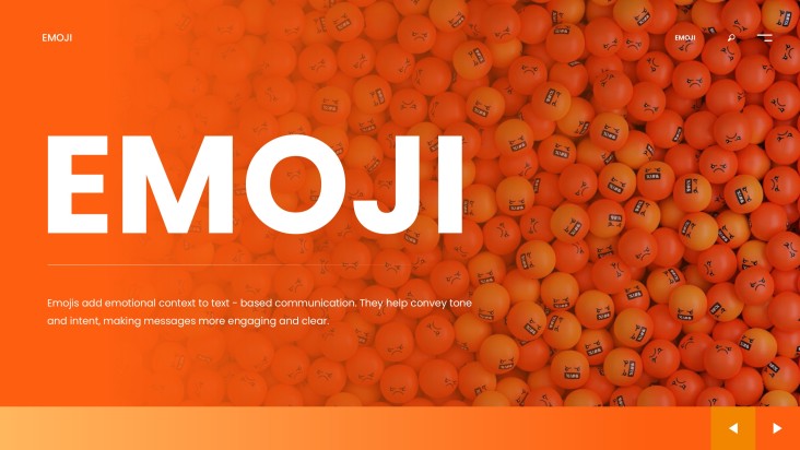 Orange Lively Emoji Presentation Template for PowerPoint