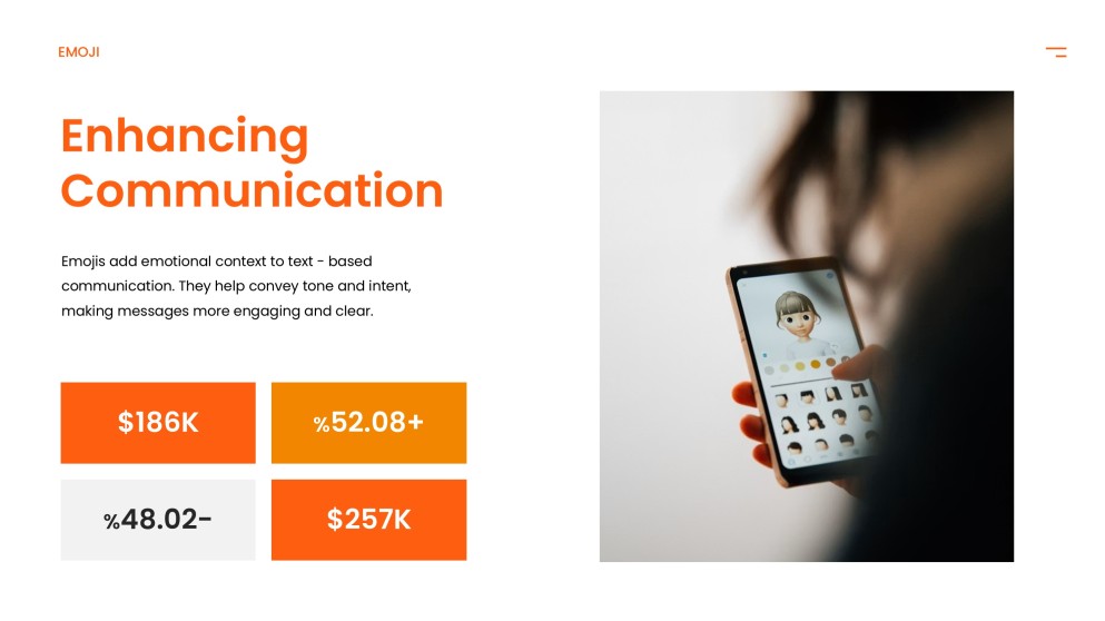 Orange Lively Emoji Presentation Template for PowerPoint