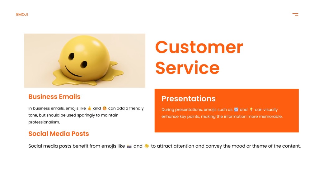 Orange Lively Emoji Presentation Template for PowerPoint