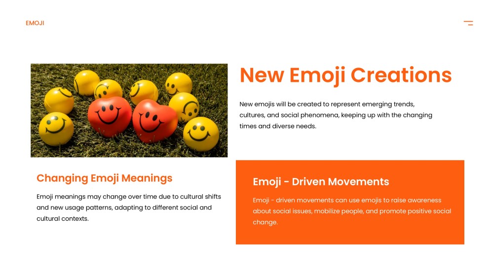 Orange Lively Emoji Presentation Template for PowerPoint