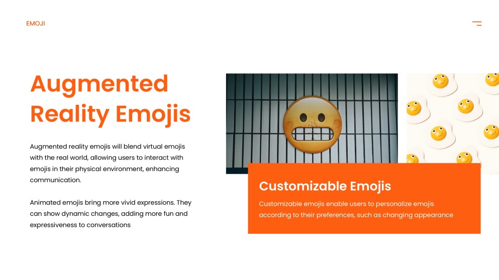 Orange Lively Emoji Presentation Template for PowerPoint
