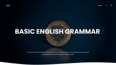 學術基礎英語文法PPT範本（深色背景）