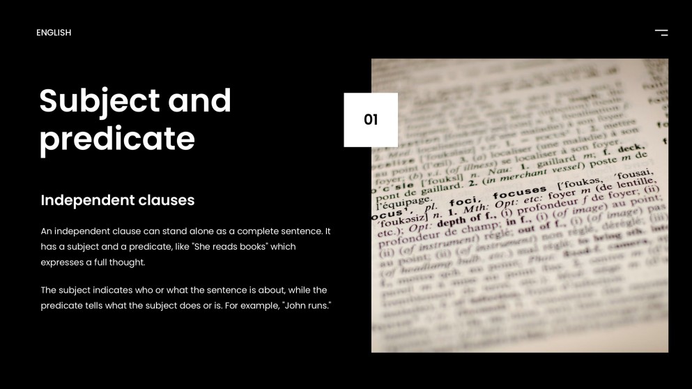 學術基礎英語文法PPT範本（深色背景）