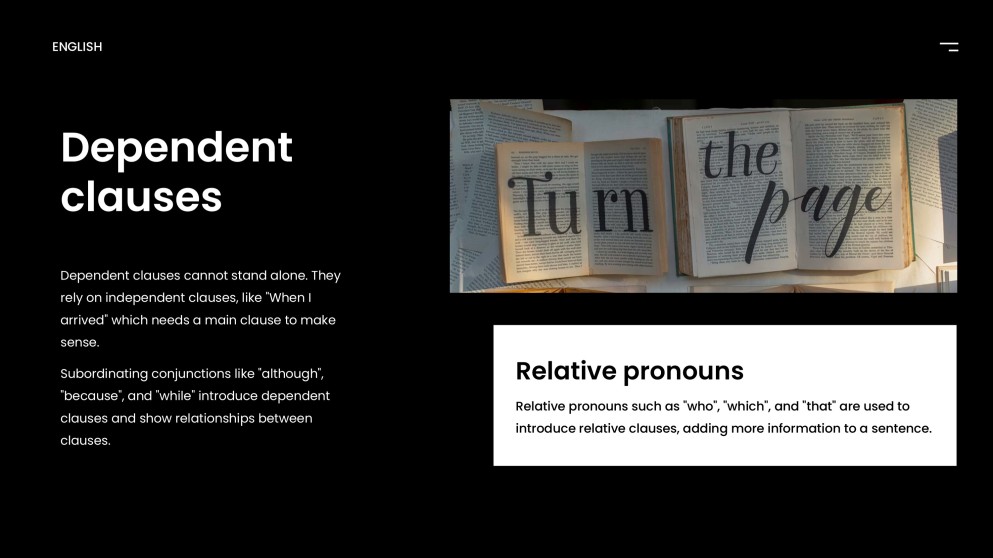 學術基礎英語文法PPT範本（深色背景）