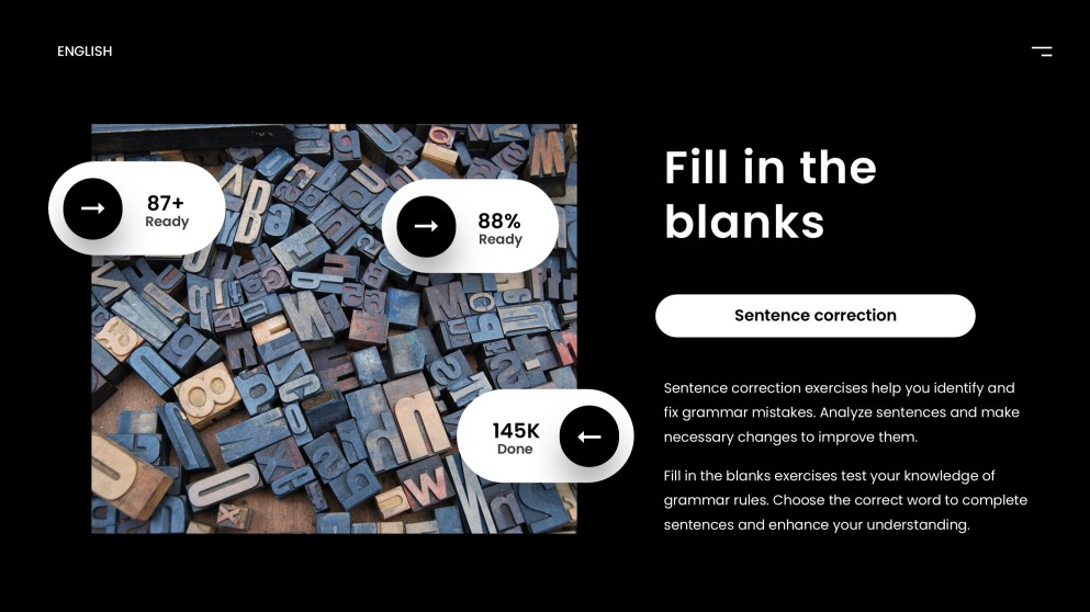 學術基礎英語文法PPT範本（深色背景）