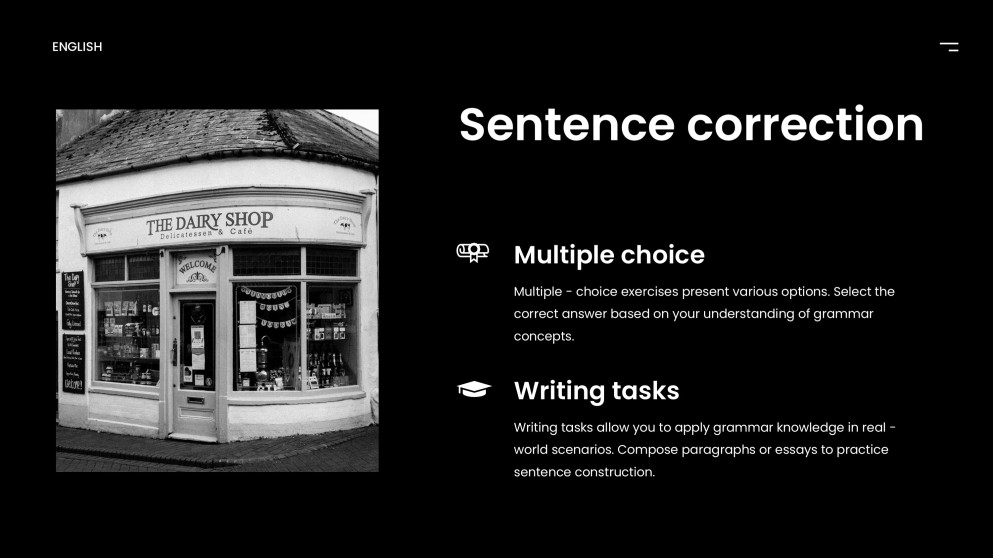 學術基礎英語文法PPT範本（深色背景）