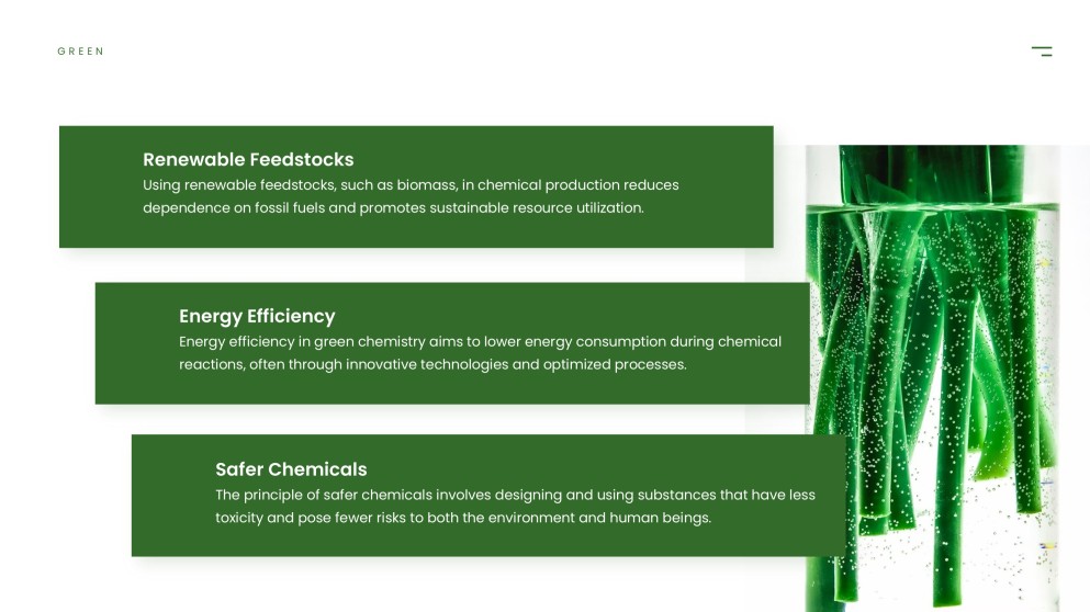 Template PPT Kimia Hijau Minimalis Hijau