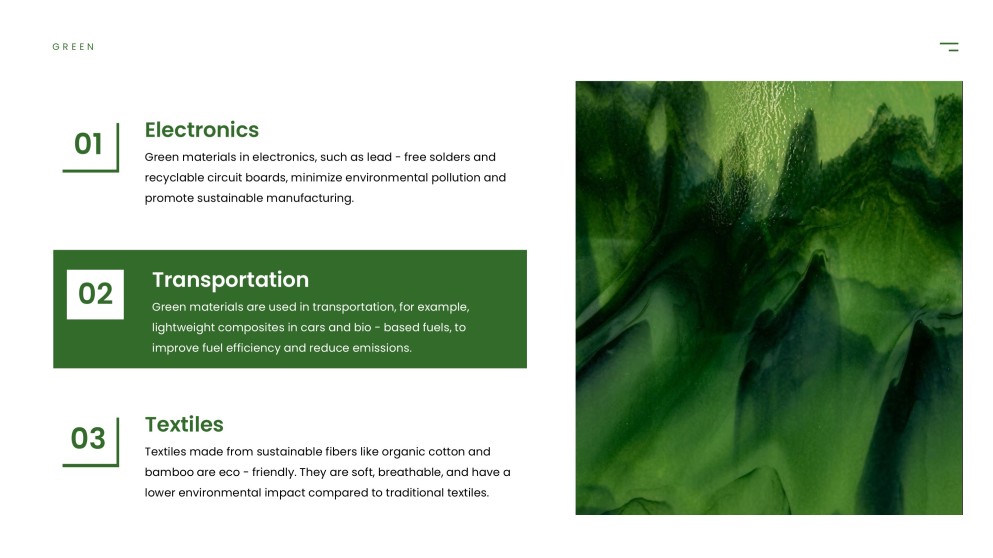 Template PPT Kimia Hijau Minimalis Hijau