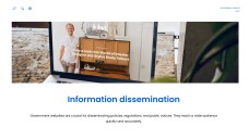 Blue High-Tech Style Goverment Website Template for PPT