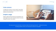 Blue High-Tech Style Goverment Website Template for PPT