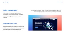 Blue High-Tech Style Goverment Website Template for PPT