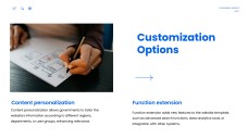 Blue High-Tech Style Goverment Website Template for PPT