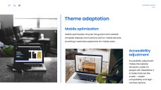Blue High-Tech Style Goverment Website Template for PPT