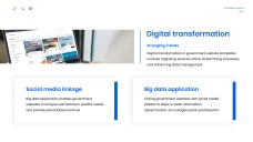 Blue High-Tech Style Goverment Website Template for PPT