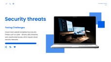 Blue High-Tech Style Goverment Website Template for PPT