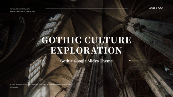 Black Gothic Google Slides Theme in Ornate Victorian Style