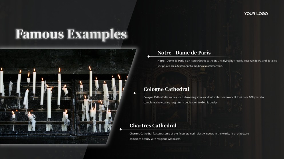 Black Gothic Google Slides Theme in Ornate Victorian Style