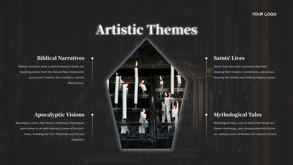 Black Gothic Google Slides Theme in Ornate Victorian Style