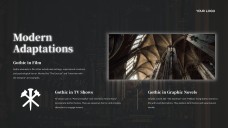 Black Gothic Google Slides Theme in Ornate Victorian Style