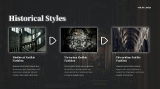 Black Gothic Google Slides Theme in Ornate Victorian Style