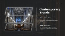 Black Gothic Google Slides Theme in Ornate Victorian Style