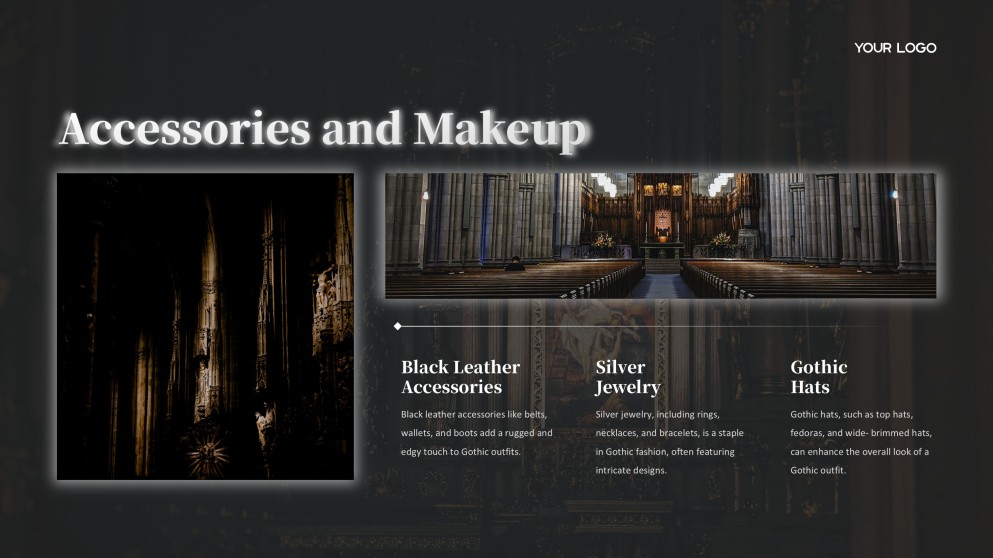 Black Gothic Google Slides Theme in Ornate Victorian Style