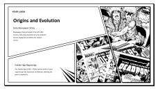 Black and White Animated Comic Book Google Slides Theme