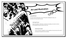 Black and White Animated Comic Book Google Slides Theme