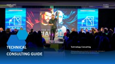 Templat PowerPoint & Tema Google Slides Perundingan Teknologi Gaya Perniagaan Biru