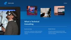 Templat PowerPoint & Tema Google Slides Perundingan Teknologi Gaya Perniagaan Biru